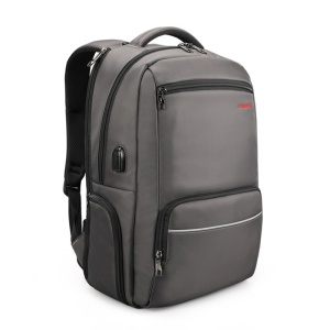 Rucsac laptop 15.6" smart casual, impermeabil, cu port USB, Tigernu, 47x30x18 cm, Cafeniu - Img 4