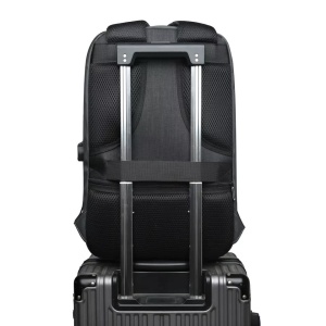 Rucsac laptop 15.6" smart, impermeabil, cu port de incarcare USB, GETICS, 31x16x46 cm, Negru - Img 3