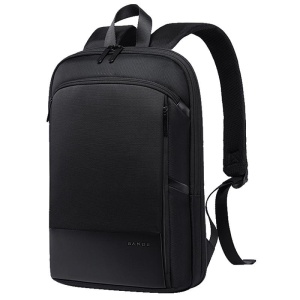 Rucsac laptop 17.3" smart business, compact, expandabil, impermeabil, BANGE, 33x9x49cm, Negru - Img 1