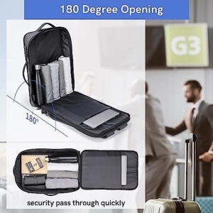Rucsac laptop 17", smart casual, ingust, impermeabil cu port USB si cifru antifurt, VGOAL, 31x11x47 cm, Gri - Img 2