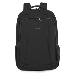 Rucsac laptop 17", smart casual pentru calatorii, expandabil, cu orificiu pentru cablu audio si port USB, Tigernu, 33x20x49 cm, Negru - Img 2