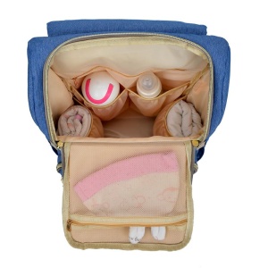 Rucsac multifunctional, impermeabil cu volum generos pentru mamici, interfata USB, Escalate, Albastru - Img 4