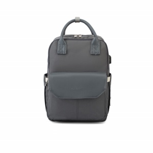 Rucsac pentru mamici, impermeabil, multifunctional, interfata USB, LEQUEEN, Gri - Img 1