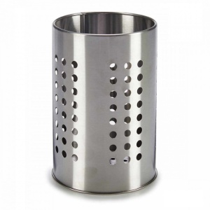 Suport pentru tacamuri din otel inoxidabil perforat, Escalate, 12x12x18 cm - Img 4