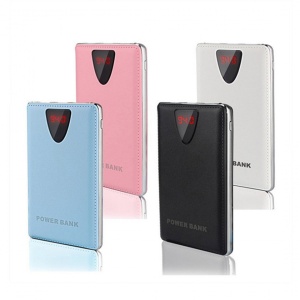 Baterie externa Escalate, Aspect piele, Display Lcd, Universala, 3xUSB, 10.000 mAh, G1