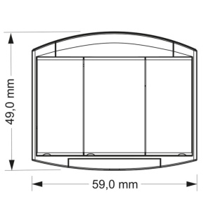 Dulap pentru baie din plastic cu usi culisante, oglinzi si lampi integrate, Escalate, 59x49x15.5 cm, Alb - Img 6