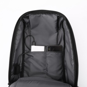 Geanta 13.3", de umar, de piept sau de mana tip sling, cu port de incarcare USB, Kingsons, 39x26x8 cm, Neagra - Img 4