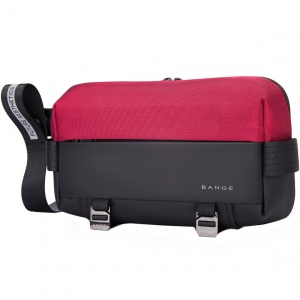 Geanta crossbody sau de umar, cu sistem multifunctional de prindere, Bange, 31x18x8cm, Rosie