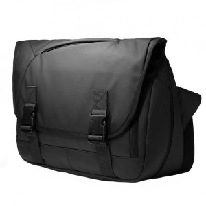 Geanta laptop 15.6", de umar sau de piept, tip messenger, expandabila, GETICS, 43x16x32 cm, Gri - Img 2