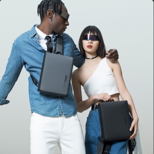 Geanta tip messenger casual, crossbody, de umar sau de mana, Bange, 28x8x22cm, Gri - Img 4