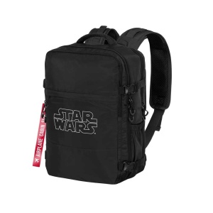 Rucsac cu licenta oficiala, pentru calatorii cu avionul, impemeabil, 20 L, 25x20x40 cm, Star Wars, Negru - Img 1