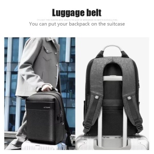 Rucsac laptop 15.6", casual business, cu port de incarcare USB, Arctic Hunter, 48x32x18 cm, Negru - Img 6