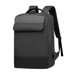 Rucsac laptop 15.6", casual, impermeabil, cu port USB, GETICS, 42x30x13 cm, Gri