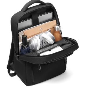 Rucsac laptop 15.6", compact, impermeabil, GETICS, 43x14x28 cm, Negru - Img 4