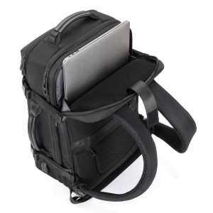 Rucsac laptop 15.6", pentru calatorii, expandabil pana la 27 L, cu port de incarcare USB, KINGSONS, 28.5x21/31x43 cm, Negru - Img 7