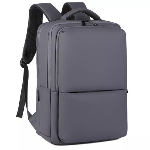 Rucsac laptop 15.6" pentru calatorii, impermeabil, cu port de incarcare USB, GETICS, 45x30x15 cm, Gri - Img 2