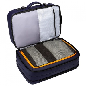 Rucsac laptop 15.6", pentru calatorii, impermeabil, expandabil pana la 37 L, cu port de incarcare USB, BANGE, 44x30x16 cm, Albastru - Img 4