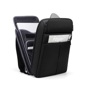 Rucsac laptop 15.6", smart business, compact, impermeabil, cu port de incarcare USB, GETICS, 32x11x47 cm, Negru - Img 2