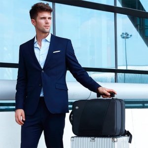 Rucsac laptop 15.6", smart business, expandabil cu deschidere 180 grade, port USB si jack audio, Arctic Hunter, 43x30x15/25 cm, Negru 652 - Img 8