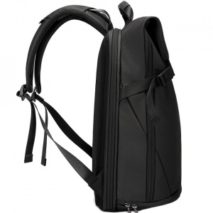 Rucsac laptop 15.6", smart casual, design pelerin unisex, impermeabil, BANGE, 44x30x17 cm, Negru - Img 5