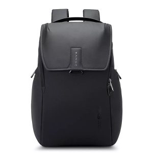 Rucsac laptop 15.6", smart casual, design pelerin unisex, impermeabil, BANGE, 46x30x19 cm, Negru - Img 2