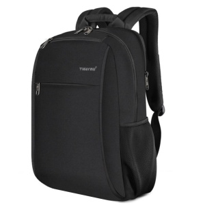 Rucsac laptop 15.6" smart casual, impermeabil, cu port USB si buzunar antifurt, Tigernu, 43x30x15 cm, Negru