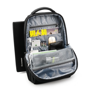 Rucsac laptop 15.6" smart casual, impermeabil, cu port USB, Tigernu, 47x30x18 cm, Negru - Img 3