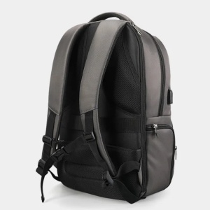 Rucsac laptop 15.6" smart casual, impermeabil, cu port USB, Tigernu, 47x30x18 cm, Cafeniu - Img 5