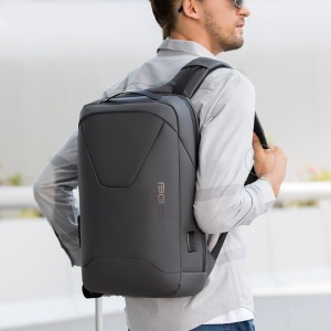 Rucsac laptop 15.6", smart, impermeabil cu sistem antifurt, port de incarcare USB, BANGE, 30x15x46 cm, Gri - Img 7