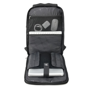 Rucsac laptop 17", smart business pentru calatorii, cu compartiment antisoc, Tigernu, 32x20x48 cm, Negru - Img 4