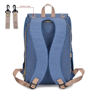 Rucsac multifunctional, impermeabil cu volum generos pentru mamici, interfata USB, Escalate, Albastru - Img 5