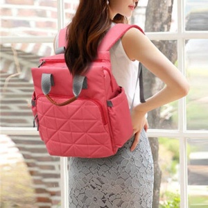 Rucsac pentru mamici, multifunctional, cu accesorii, impermeabil, Insular, Roz - Img 7