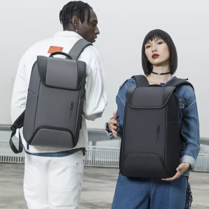 Rucsac Smart Unisex, compartiment laptop 15.6 inch si tableta 12,7 multifunctional cu lacat TSA si port USB, din poliester este rezistent la stropi, BANGE BG7276GY Gri - Img 5