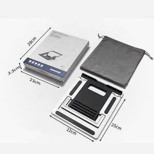 Suport ergonomic laptop, usor, 4 trepte inaltime, marime universala, Escalate, Argintiu - Img 5
