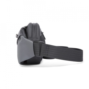Geanta crossbody/de umar unisex, tip borseta, Bange, Neagra/Gri - Img 3