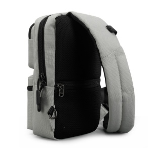 Geanta de umar sau de piept, casual, impermeabila, Tigernu, 32x19x10 cm, Gri - Img 5