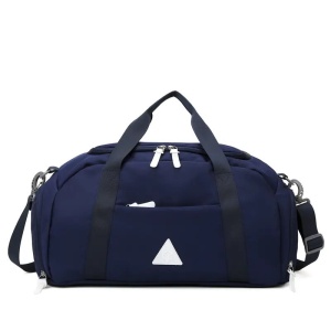 Geanta sport pentru sala sau calatorii, cu compartiment pentru incaltaminte, ESCALATE, 51x26x25 cm, Albastra