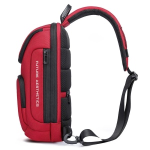 Rucsac crossbody, de umar sau de mana, unisex, impermeabila, Bange, 34x17.5x11 cm, Rosu - Img 4