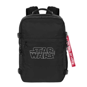 Rucsac cu licenta oficiala, pentru calatorii cu avionul, impemeabil, 20 L, 25x20x40 cm, Star Wars, Negru - Img 2