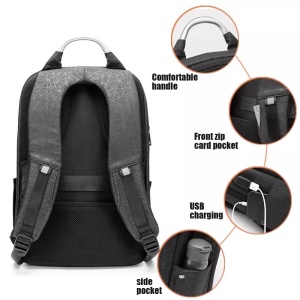 Rucsac laptop 15.6", casual business, cu port de incarcare USB, Arctic Hunter, 48x32x18 cm, Negru - Img 7