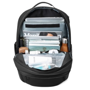 Rucsac laptop 15.6", expandabil, cu buzunar pentru incaltaminte, GETICS, 51x16x33 cm, Negru - Img 3