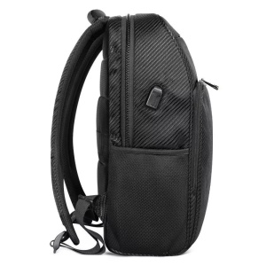 Rucsac laptop 15.6" smart business aspect carbon, impermeabil, cu port USB, Tigernu, 43x29x13 cm, Negru - Img 6