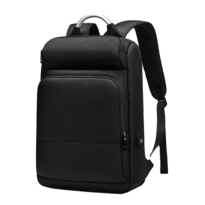 Rucsac laptop 15.6", smart business, compact, impermeabil, cu port de incarcare USB, GETICS, 32x12x47 cm, Negru - Img 1
