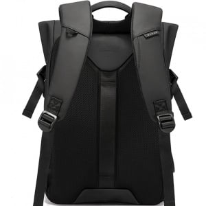 Rucsac laptop 15.6", smart casual, design pelerin unisex, impermeabil, BANGE, 44x30x17 cm, Negru - Img 6