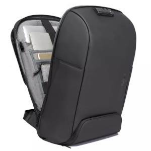 Rucsac laptop 15.6", unisex, smart business, impermeabil, cu lacat TSA si port USB, BANGE, 47x30x15 cm, Negru - Img 4