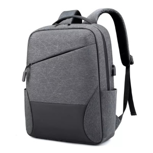 Rucsac laptop 15" smart casual impermeabil, cu port USB, GETICS, 42x31x12 cm, Gri