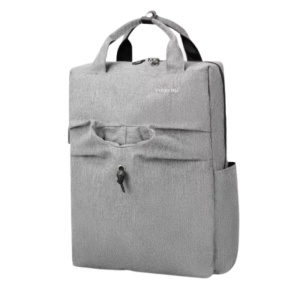 Rucsac pentru mamici, impermeabil, multifunctional, interfata USB, Tigernu, 39x28x14 cm, Gri - Img 1