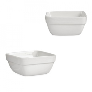 Set 6 boluri ceramice patrate, 200 ml, pe suport metalic cu manere, Escalate, 4.5x18.5x30 cm - Img 4