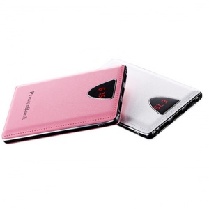 Baterie externa Escalate, Aspect piele, Display Lcd, Universala, 3xUSB, 10.000 mAh, G1 - Img 3