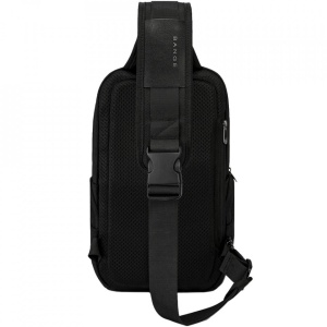 Geanta de mana, de umar sau de piept, smart casual, cu buzunar antifurt, Bange, 36x21x11 cm, Neagra - Img 6